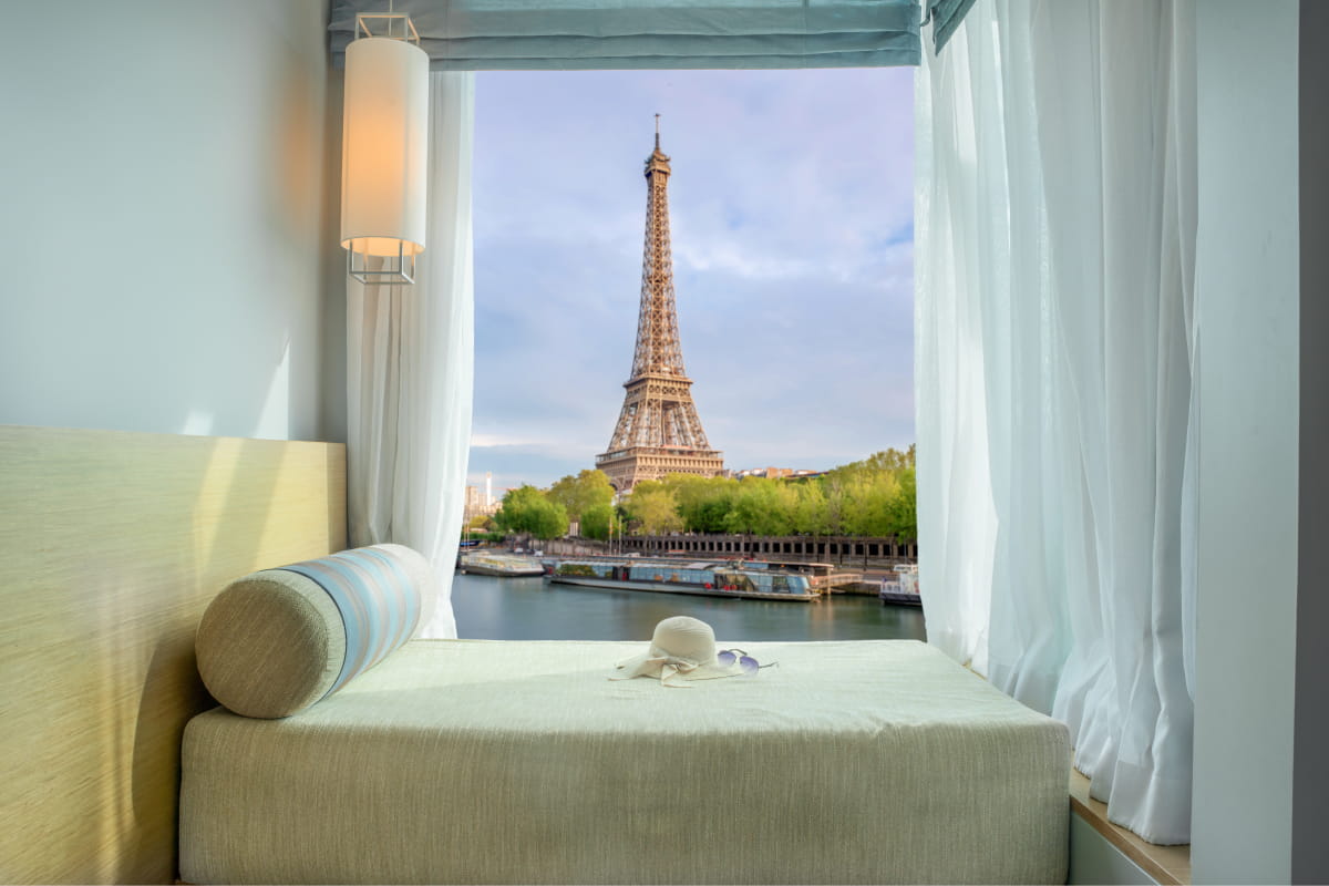 Hotel en París con vistas a la Torre Effiel